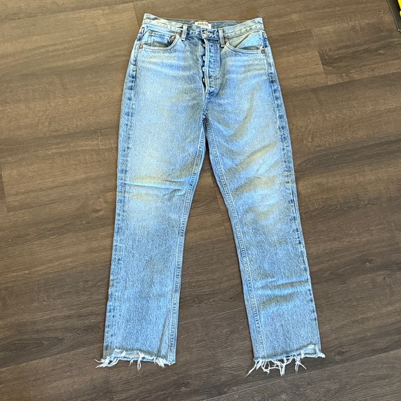 Agolde Riley High Rise Straight Crop Sz 27 - Picture 3 of 7